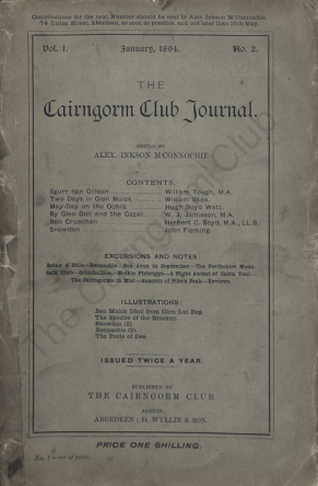The Cairngorm Club Journal No 2 cover